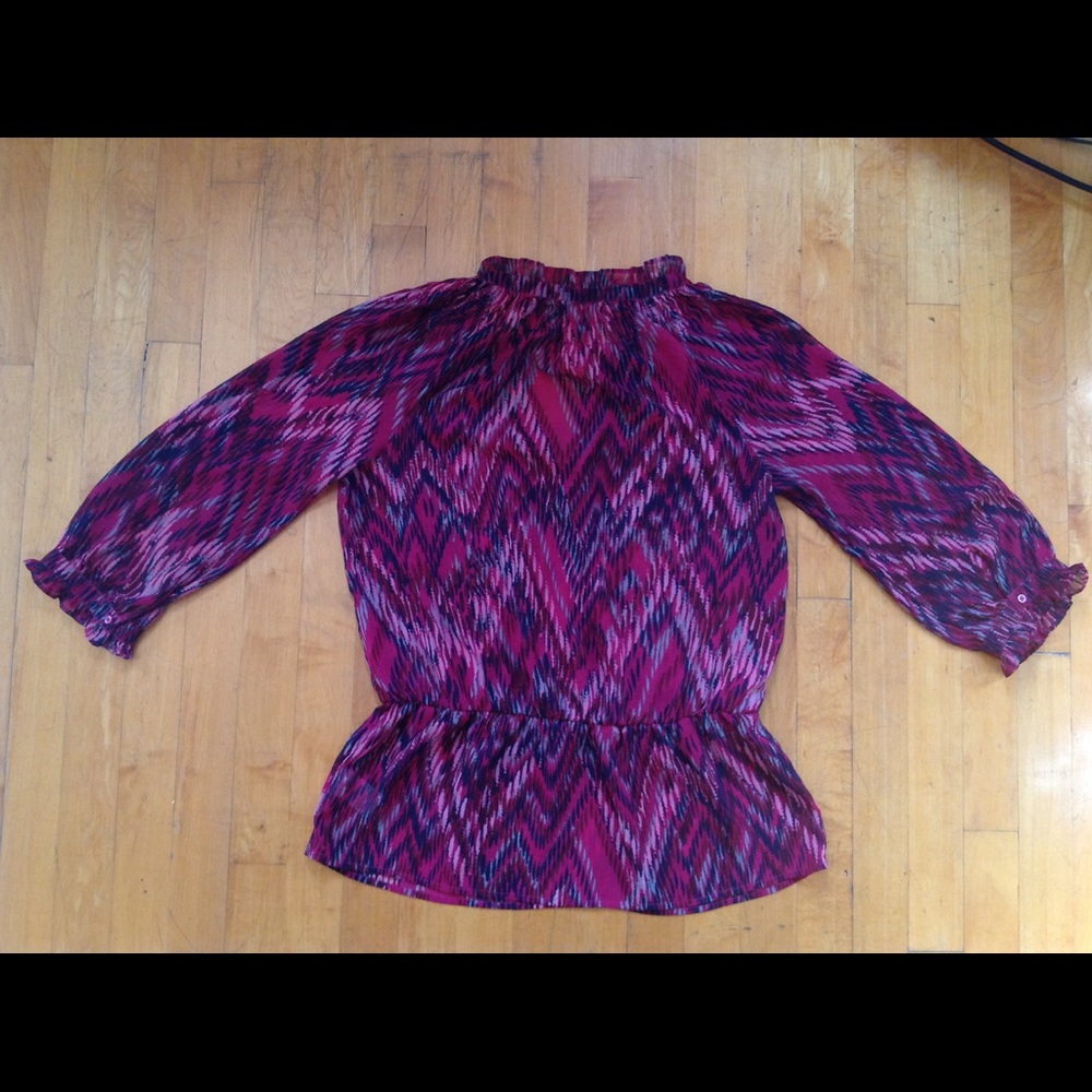 Banana Republic Multi color 3/4 Blouse Size Medium